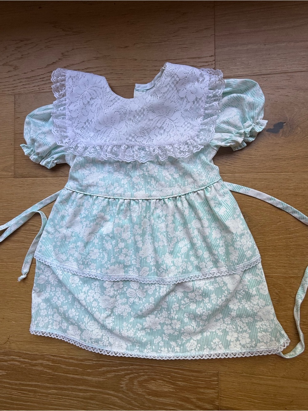Roanna 4t vintage mint floral dress USA made